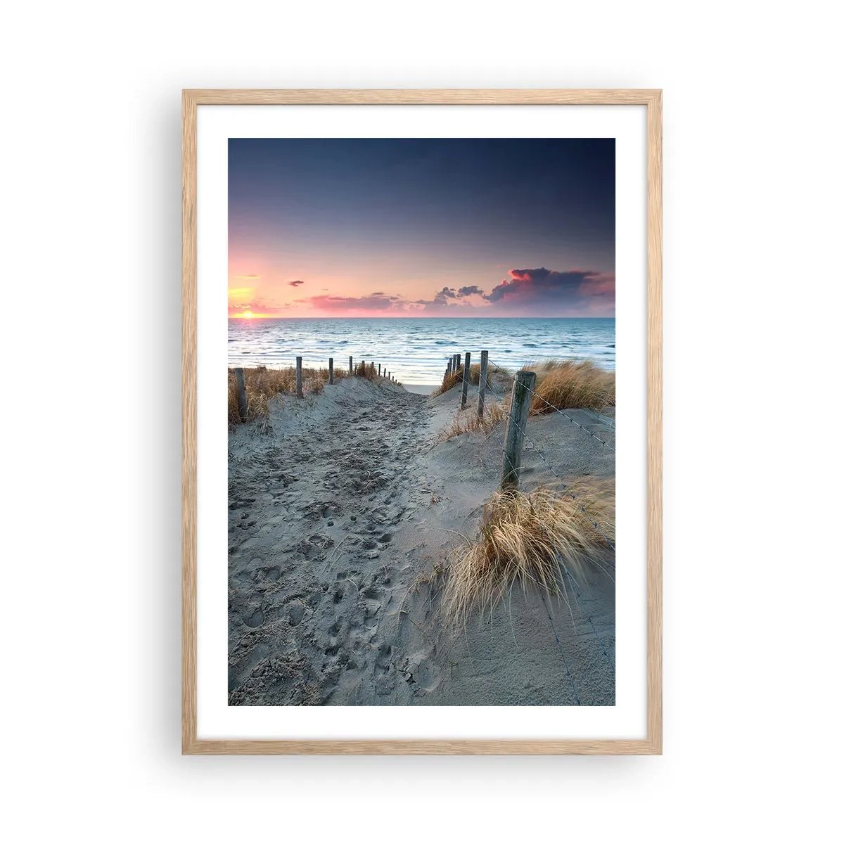 Plakát v rámu světlý dub - Za trochu lásky šel bych světa kraj… - 50x70 cm