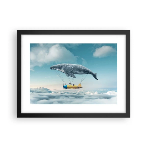 Plakát v černém rámu - Proč ne? - 40x30 cm