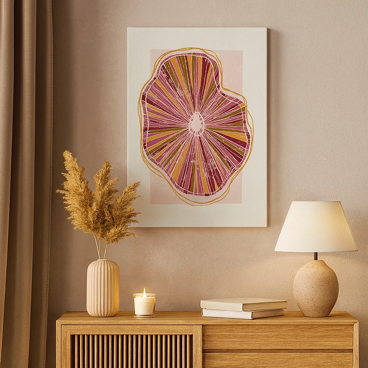 Obraz na plátně - Radiální abstrakce - 50x70 cm