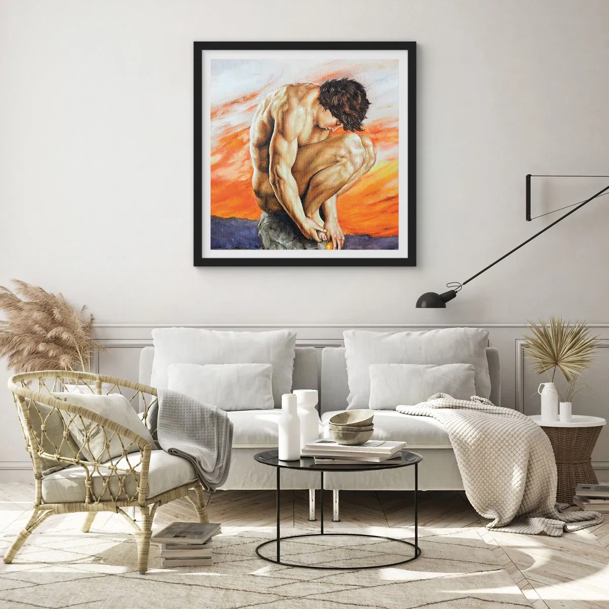 Plakát v černém rámu - Ponořen do sebe - 60x60 cm