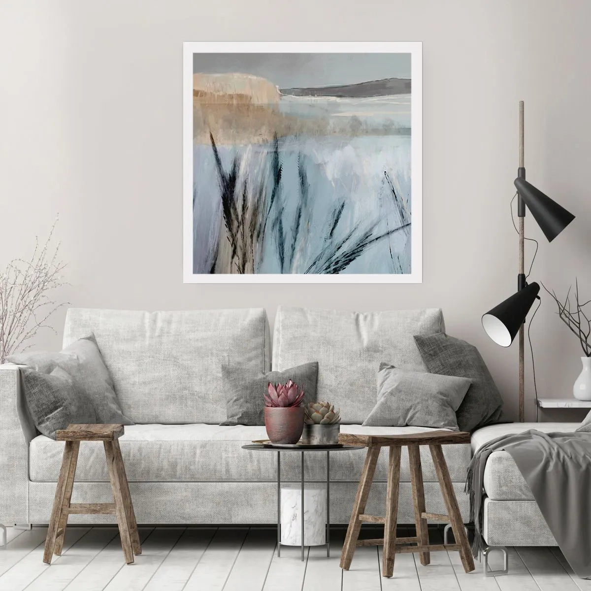 Plakát - Zimní pole - 60x60 cm