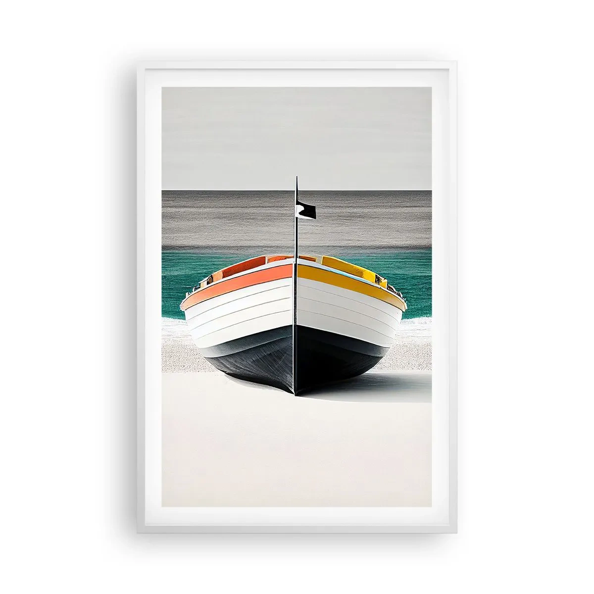 Plakát v bílém rámu - Na správném místě - 61x91 cm