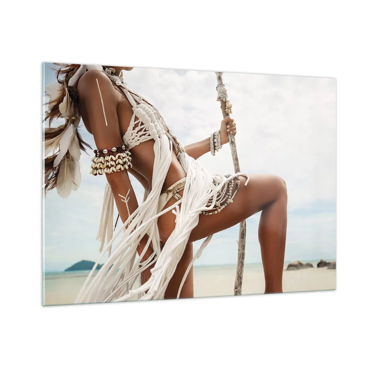 Obraz na skle - Kněžka slunce - 100x70 cm