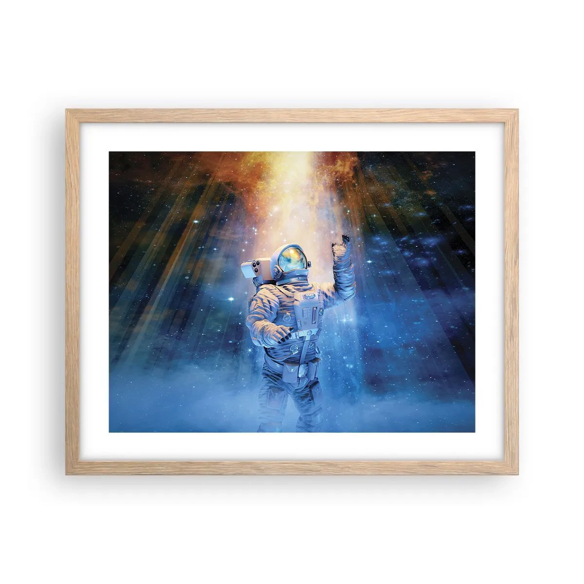 Plakát v rámu světlý dub - Konečně v cíli - 50x40 cm