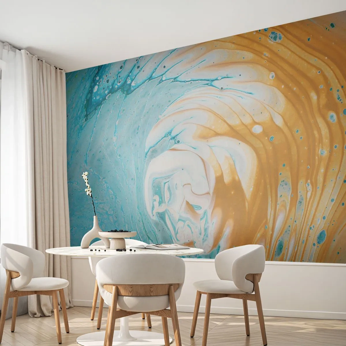 Fototapeta Premium Sand - Pastelový vír - Abstrakce, Kus, Moderní umění - 350x256 cm