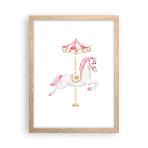 Plakát v rámu světlý dub - Vyrazil z kopýtka - 30x40 cm