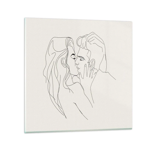 Obraz na skle - Zamotaní citem - 70x70 cm