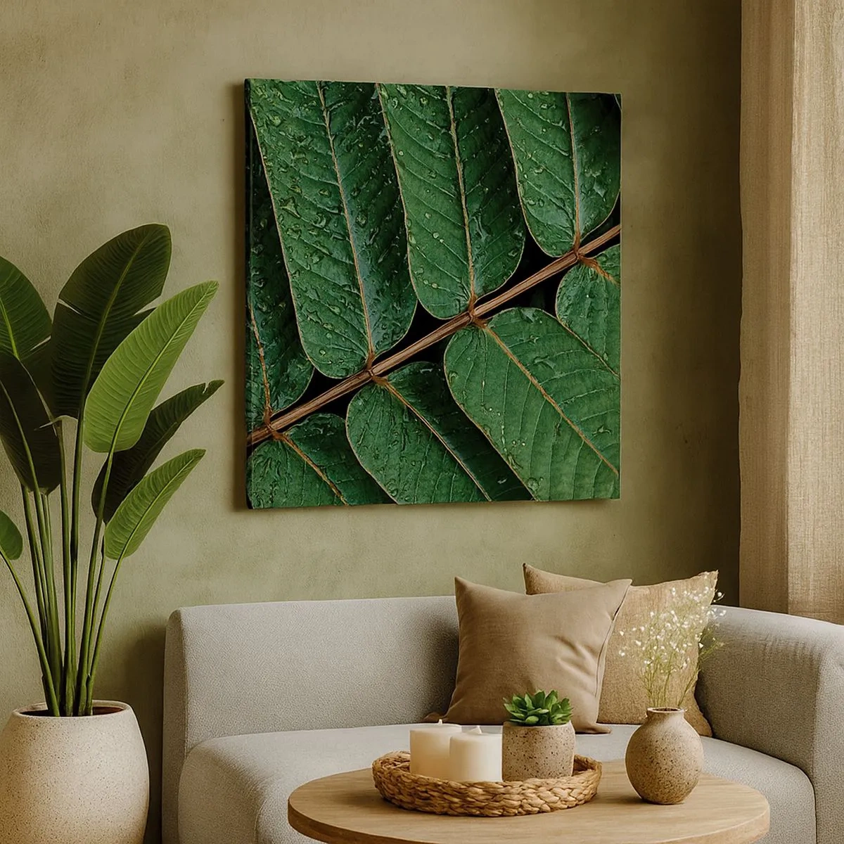 Obraz na plátně - V zeleném rytmu - 30x30 cm