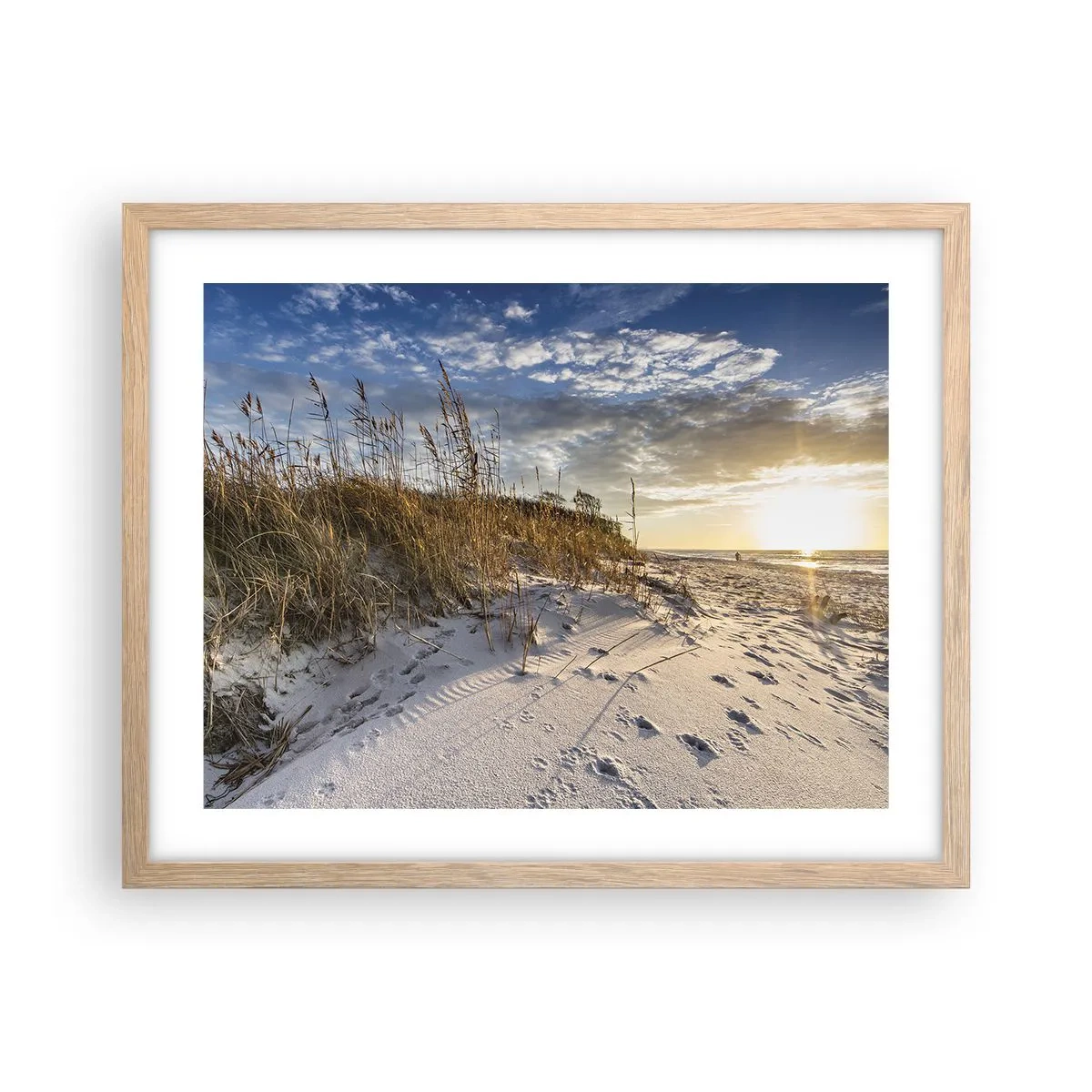 Plakát v rámu světlý dub - Pozvánka na procházku - 50x40 cm