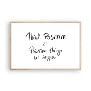 Plakát v rámu světlý dub - Jak žít? - 91x61 cm