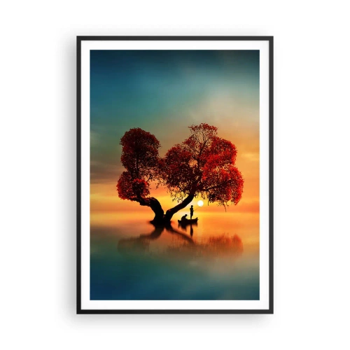 Plakát v černém rámu - Voda a ticho vesmíru - 70x100 cm