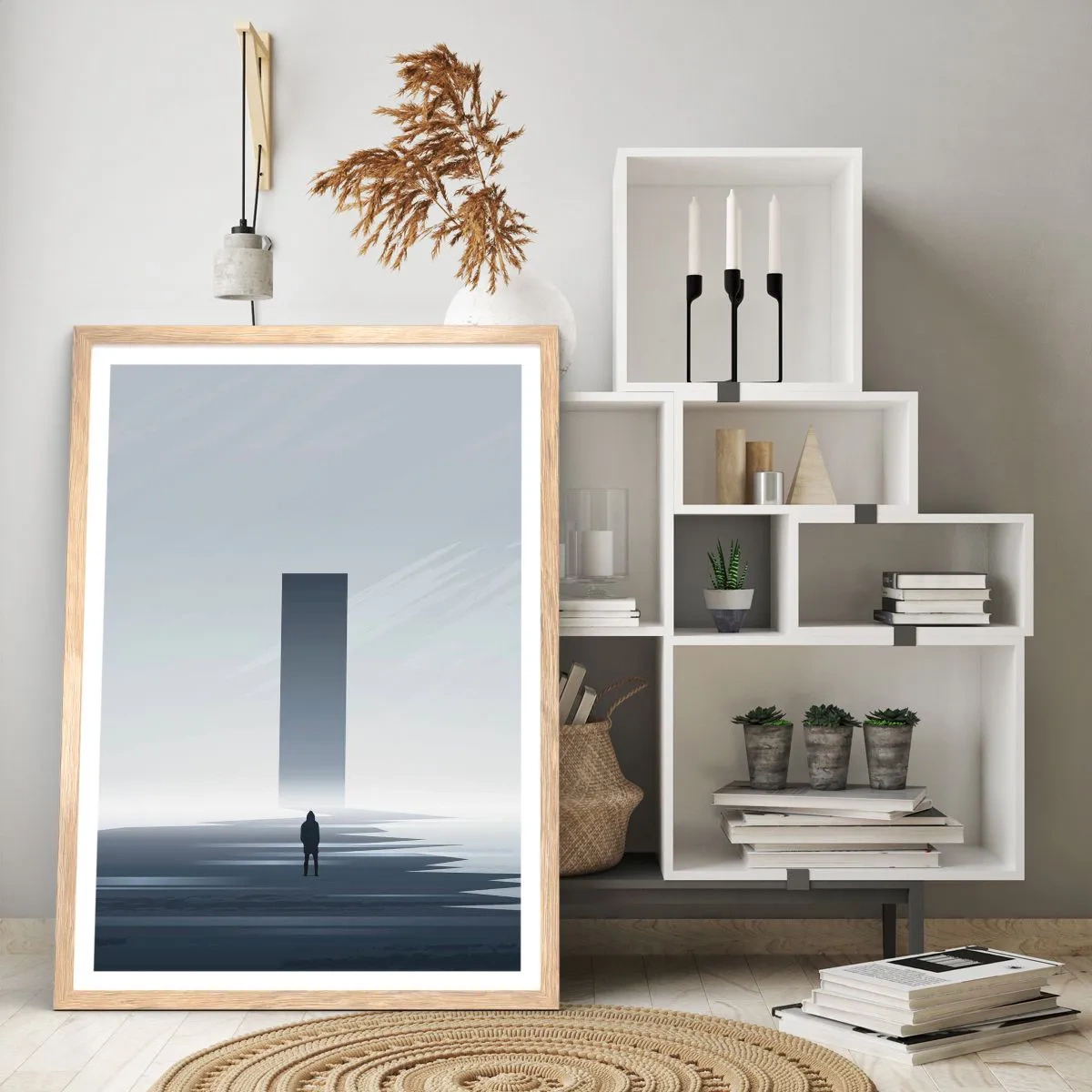 Plakát v rámu světlý dub - Příležitost nebo hrozba? - 50x70 cm