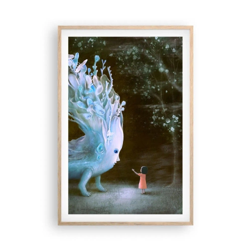 Plakát v rámu světlý dub - Fantastické setkání - 61x91 cm