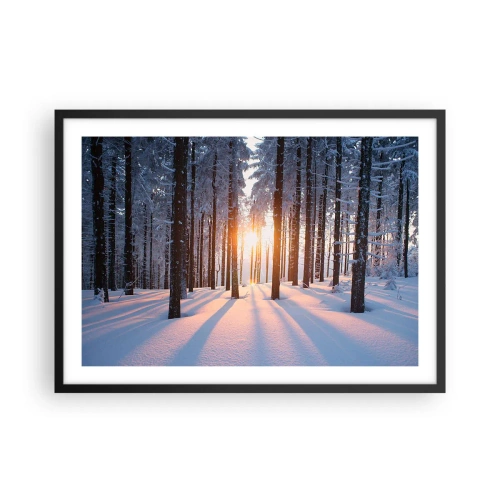 Plakát v černém rámu - Jasně černé na bílém - 70x50 cm