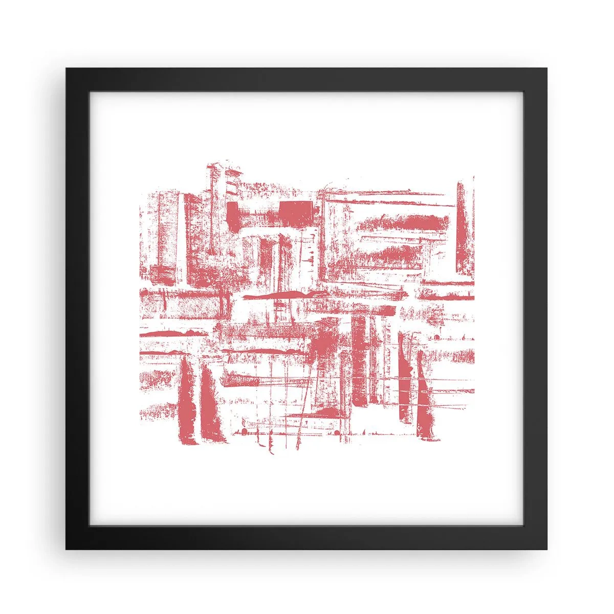 Plakát v černém rámu - Červené město - 30x30 cm