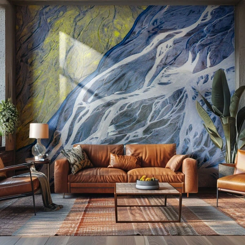Fototapeta Samolepicí Deluxe Sticker - Jeskynní malby přírody - Abstrakce, Kus, Ledovec - 100x70 cm
