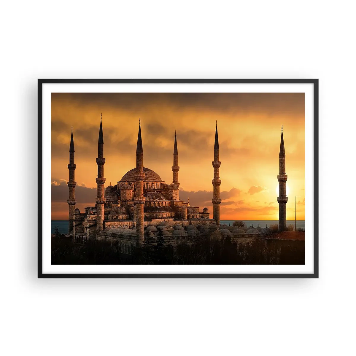 Plakát v černém rámu - Bůh je velký - 100x70 cm