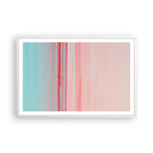 Plakát v bílém rámu - Abstrakce za úsvitu - 91x61 cm
