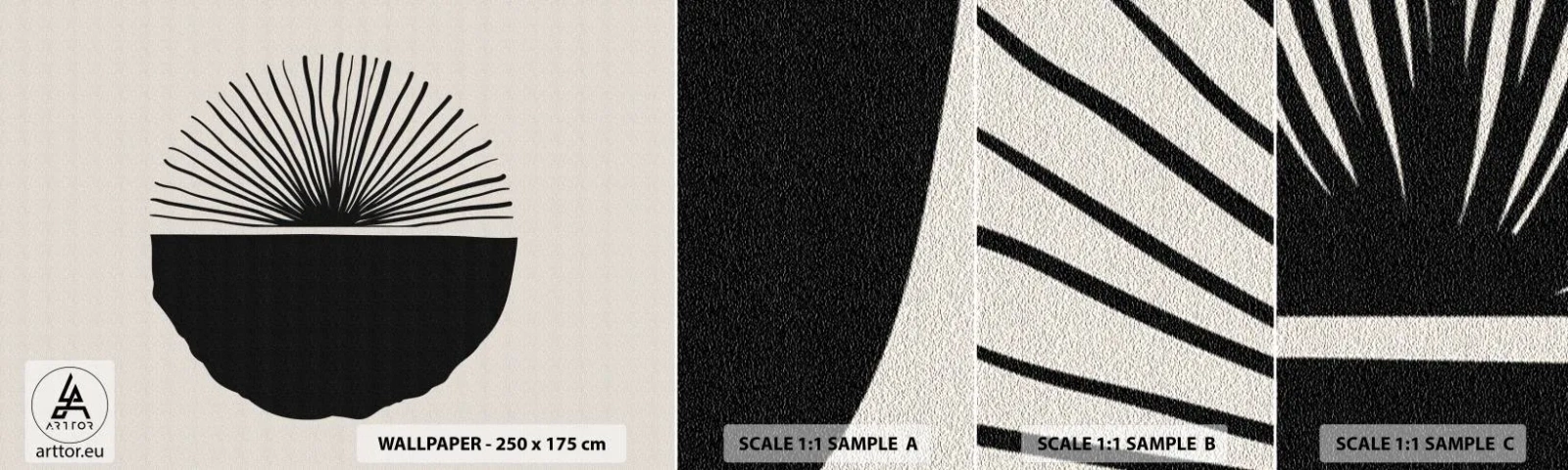 Fototapeta Vzorek Standard Eco - Řada možností - Boho, Minimalistický, Skica - 100x30 cm