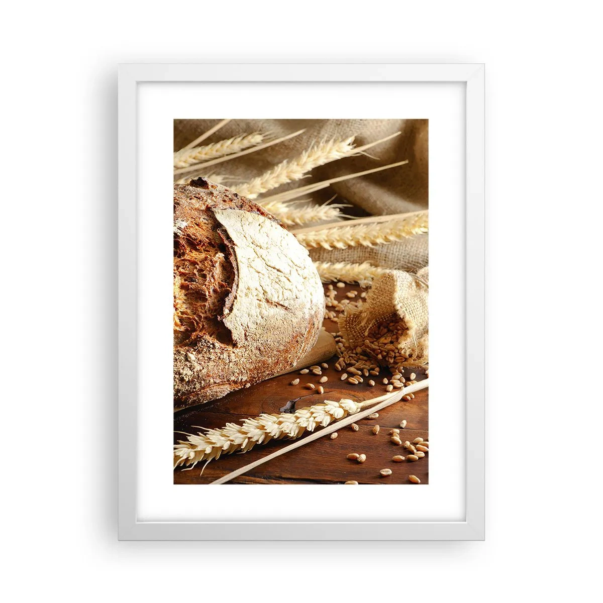 Plakát v bílém rámu - Chutný, voňavý, křupavý - 30x40 cm