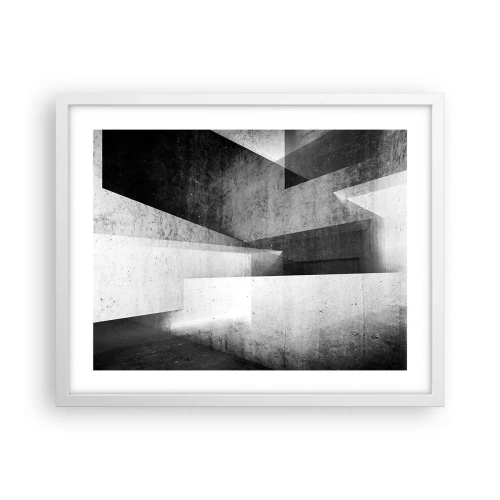 Plakát v bílém rámu - Struktura prostoru - 50x40 cm