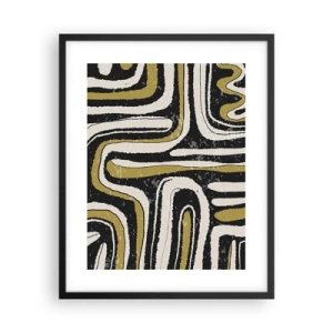 Plakát v černém rámu - Kompozice: trakty a uličky - 40x50 cm