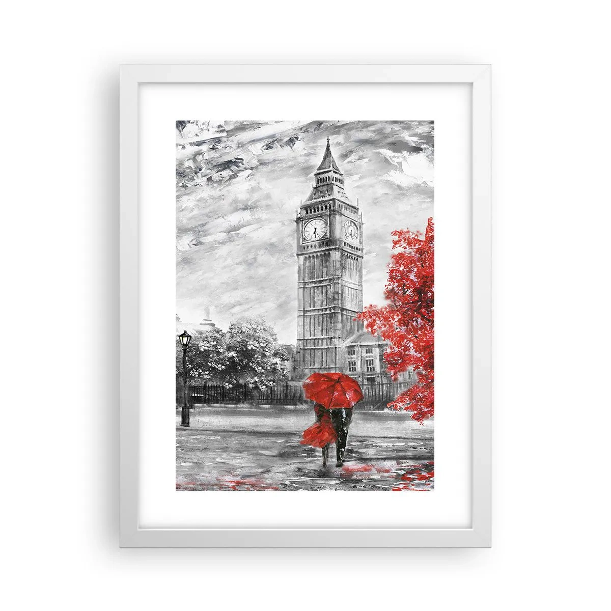 Plakát v bílém rámu - Vzrušující den - 30x40 cm