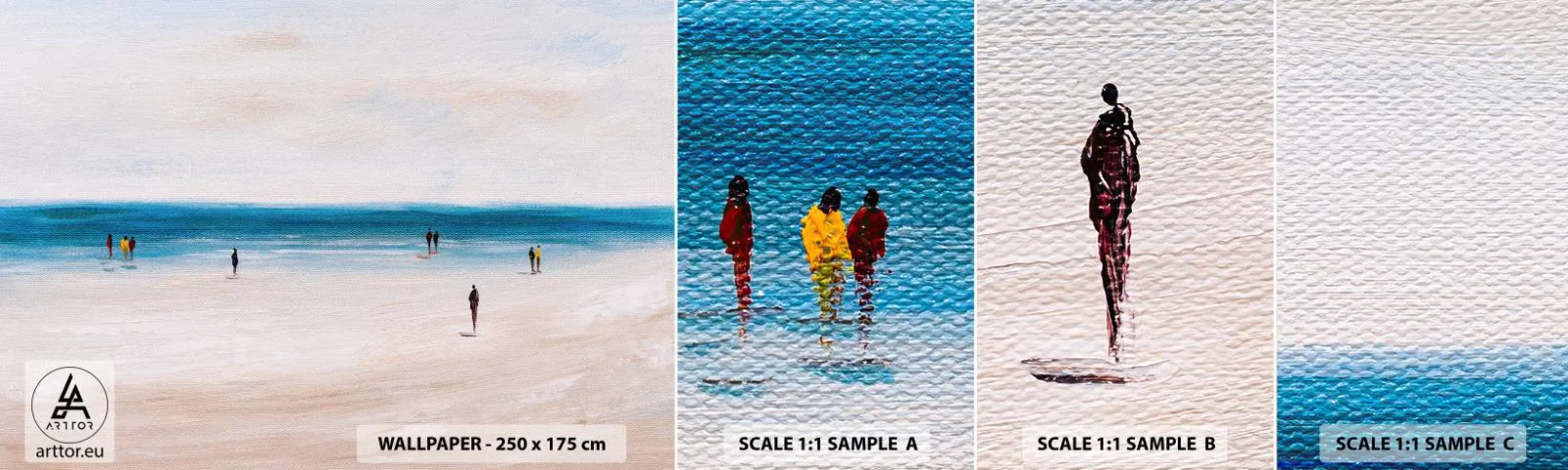 Vzor Fototapety Samolepicí Deluxe Sticker - Přirozená potřeba - Pláž, Lidé, Minimalismus - 100x30 cm