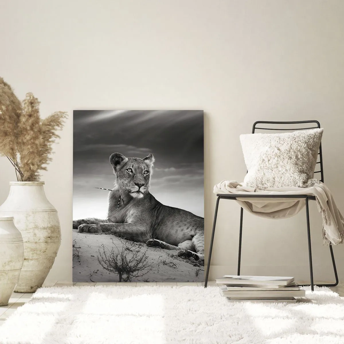 Obraz na skle - Odpočinek královny pouště - 70x100 cm