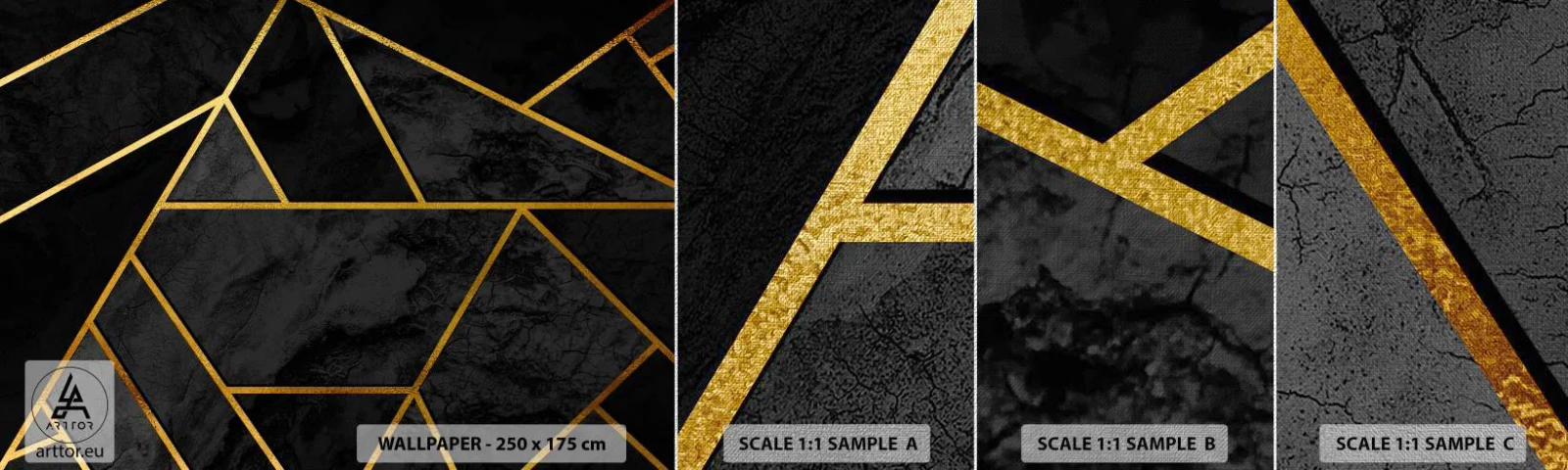 Vzor Fototapety Premium Canvas - Temnota a světlo - Abstrakce, Kus, Moderní vzor - 100x30 cm