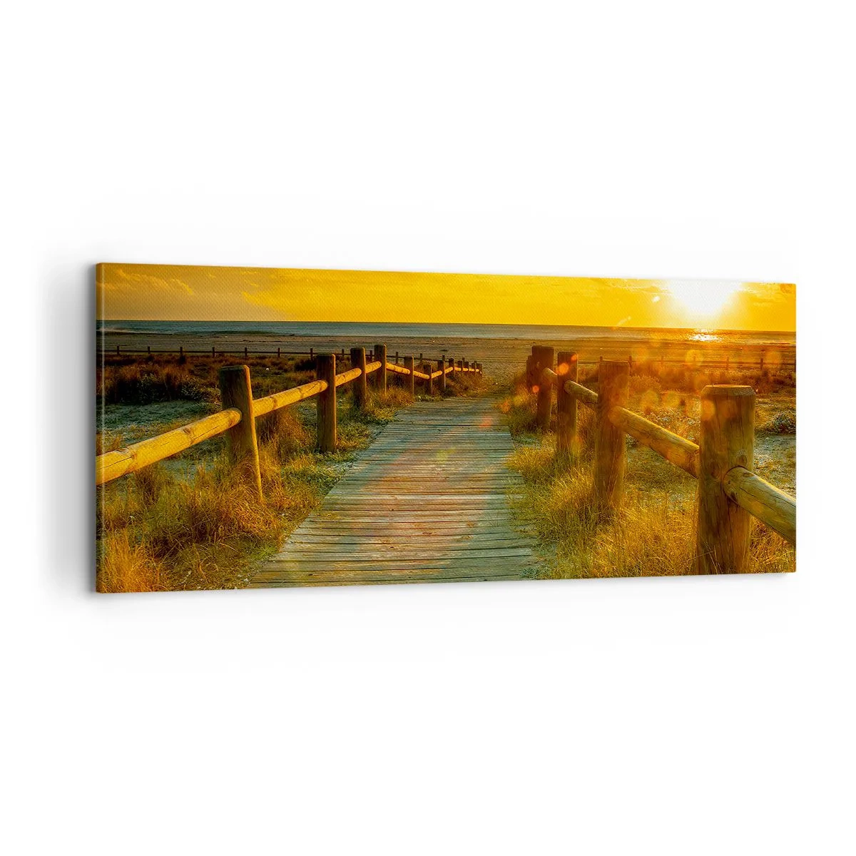 Obraz na plátně - Vykoupané ve starém zlatě - 100x40 cm