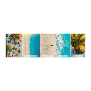 Vzor Fototapety Samolepicí Deluxe Sticker - Vítej v ráji - Pláž, palmy, Exotika - 100x30 cm