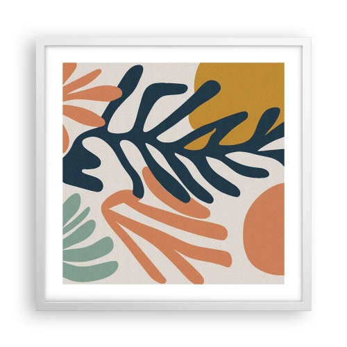 Plakát v bílém rámu - Korálová moře - 50x50 cm