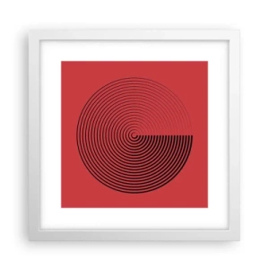 Plakát v bílém rámu - Kruhový pohyb - 30x30 cm