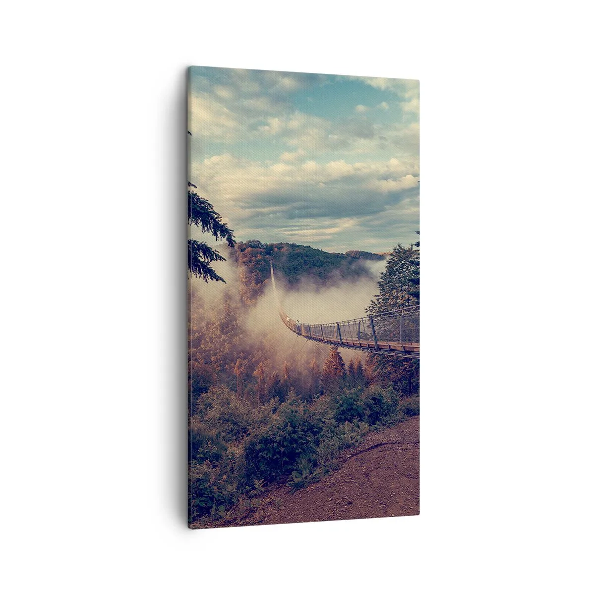 Obraz na plátně - Nad podzimním lesem - 45x80 cm