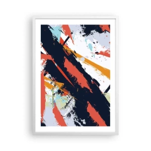 Plakát v bílém rámu - Dynamická kompozice - 50x70 cm