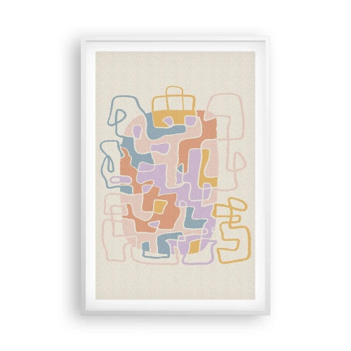 Plakát v bílém rámu - Labyrint – veselé dobrodružství - 61x91 cm