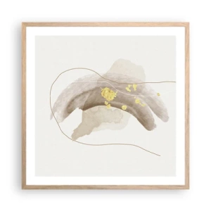 Plakát v rámu světlý dub - Vesmírná bytost - 60x60 cm