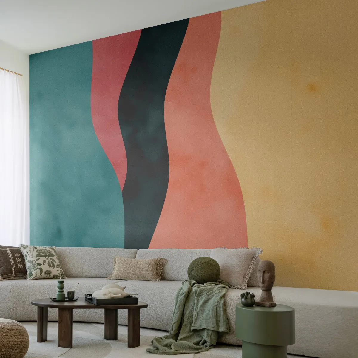 Fototapeta Premium Sand - Kompatibilní nesoulad - Abstrakce, Kus, Moderní umění. - 100x70 cm