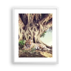 Plakát v bílém rámu - Pohled z knihy Mojžíšovy - 40x50 cm