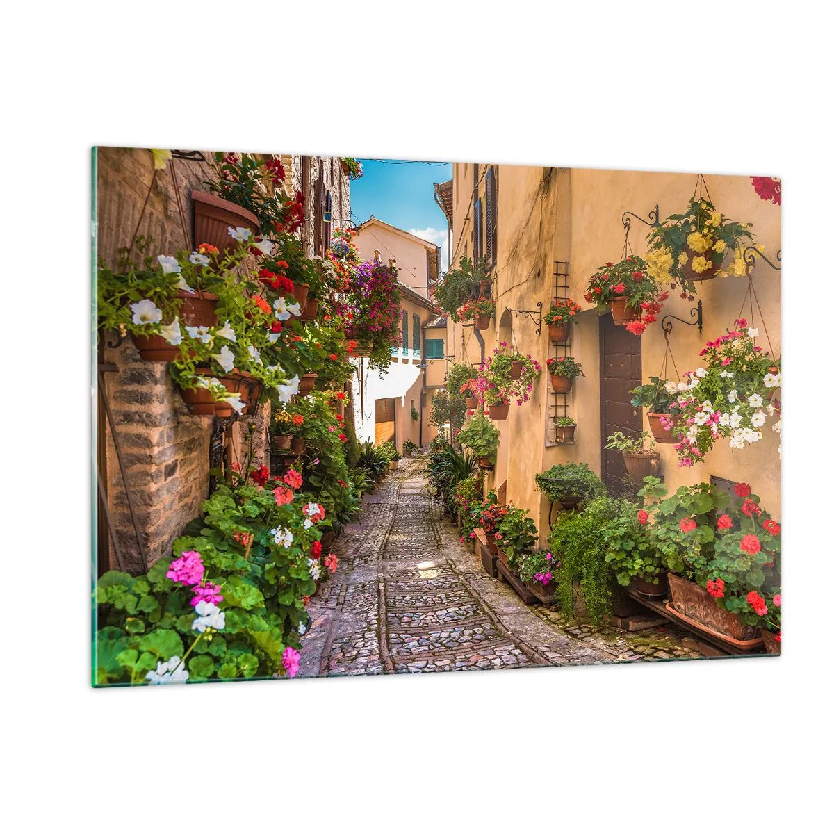 Obraz na skle - Italské zákoutí - 120x80 cm
