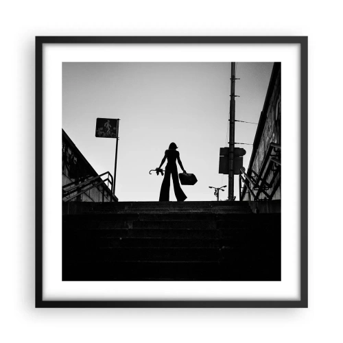 Plakát v černém rámu - Městská cesta - 50x50 cm