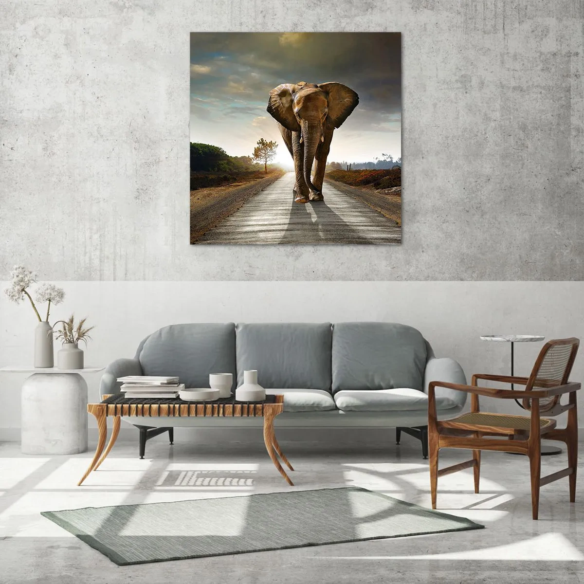 Obraz na skle - A vůbec ne ve skladu porcelánu - 50x50 cm