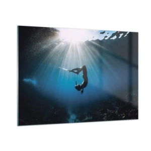 Obraz na skle - Podvodní tanec - 100x70 cm