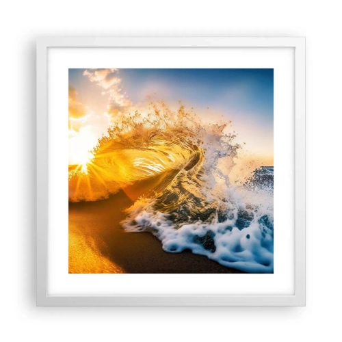 Plakát v bílém rámu - Hra v písku - 40x40 cm
