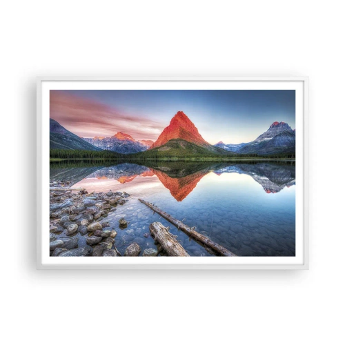 Plakát v bílém rámu - Teplo a chlad - 100x70 cm