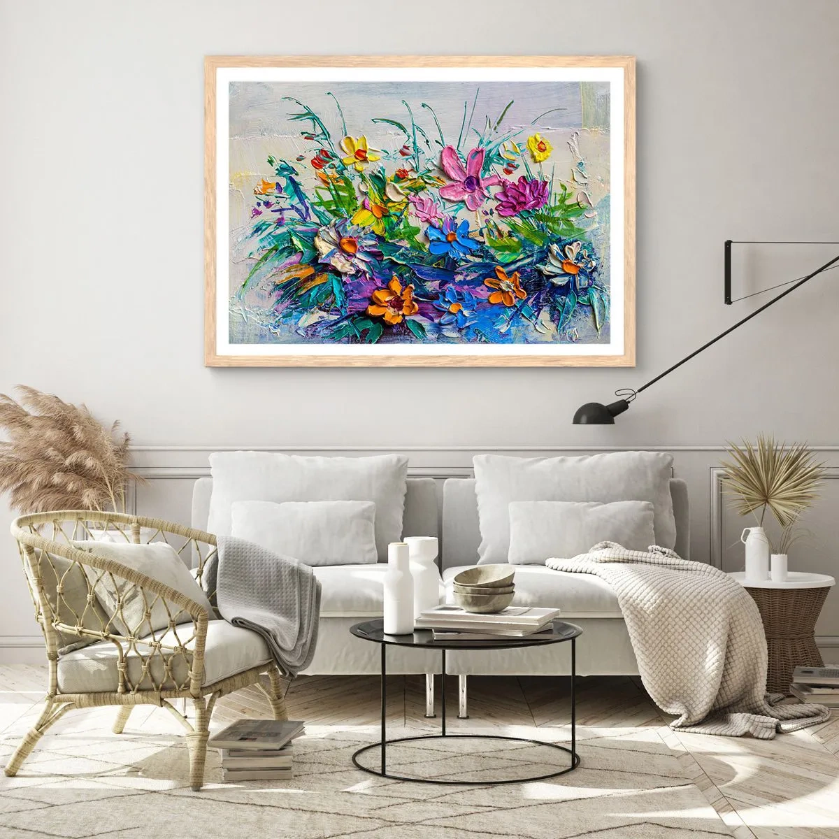 Plakát v rámu světlý dub - Vůbec ne zátiší - 91x61 cm