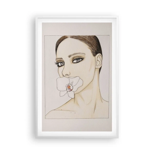 Plakát v bílém rámu - Symbol elegance a krásy - 61x91 cm