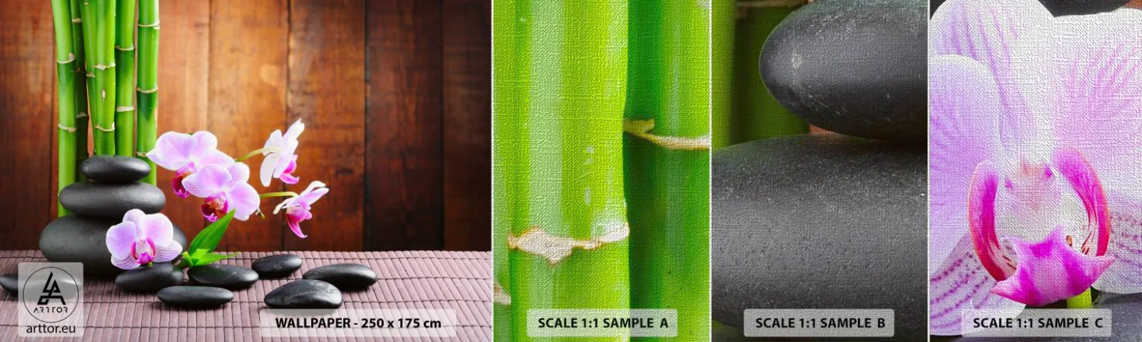 Vzor Fototapety Premium Canvas - Seznamte se s potěšením východu - Květiny, Orchidej, Orchidej - 100x30 cm