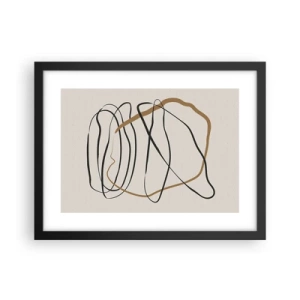 Plakát v černém rámu - Kompozice – tanec ve smyčce - 40x30 cm